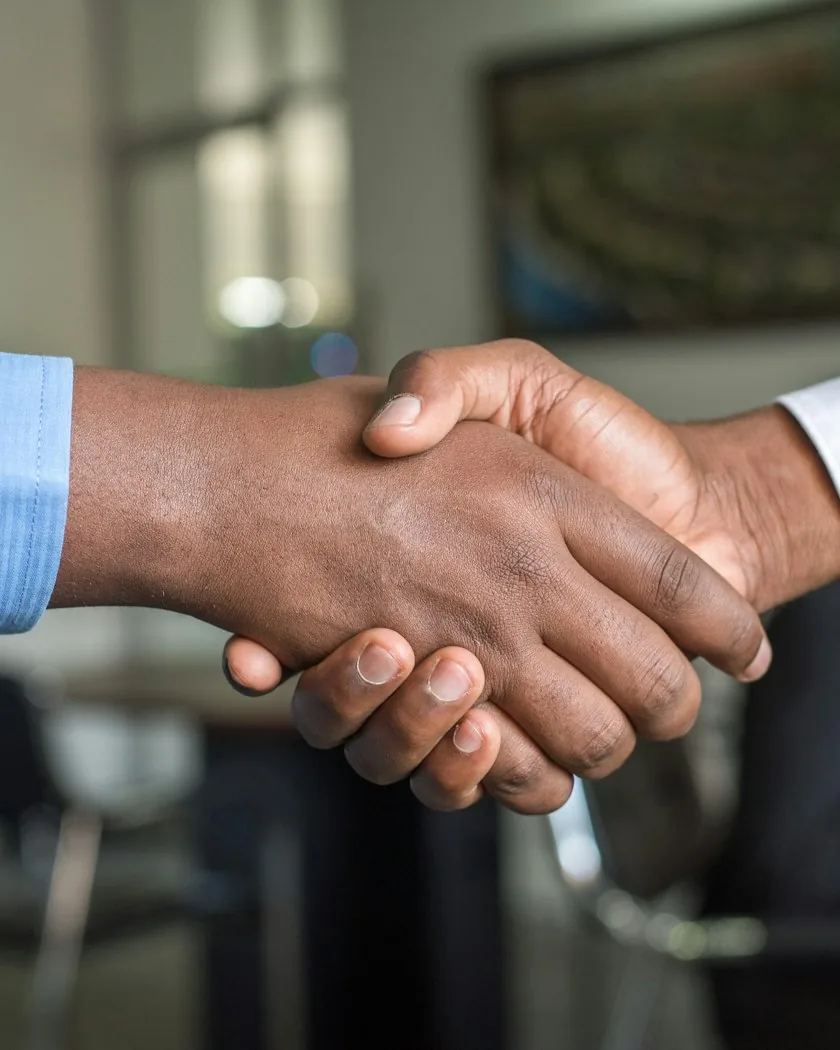 A handshake between business partners