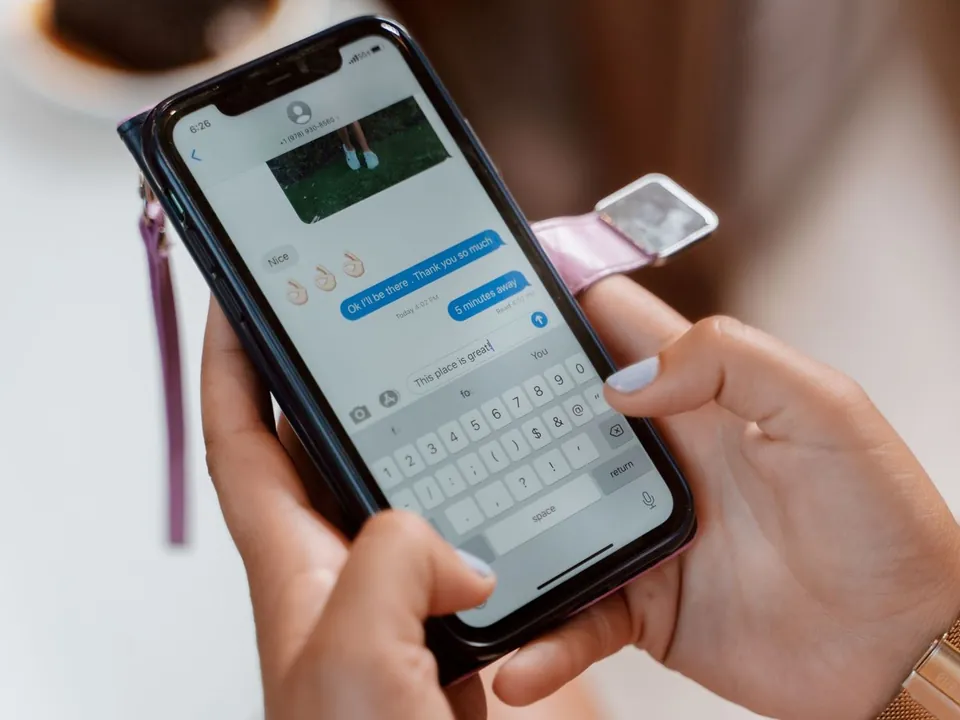 A chatbot conversation on a smartphone