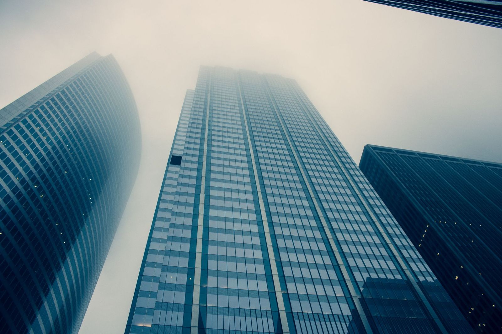 Modern corporate skyscrapers
